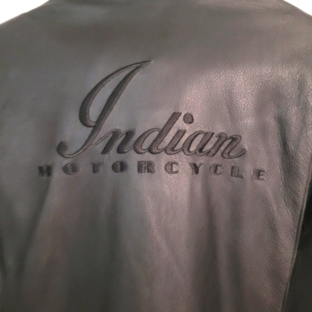 Indian Motorcycle Womens XL Black Leather Jacket